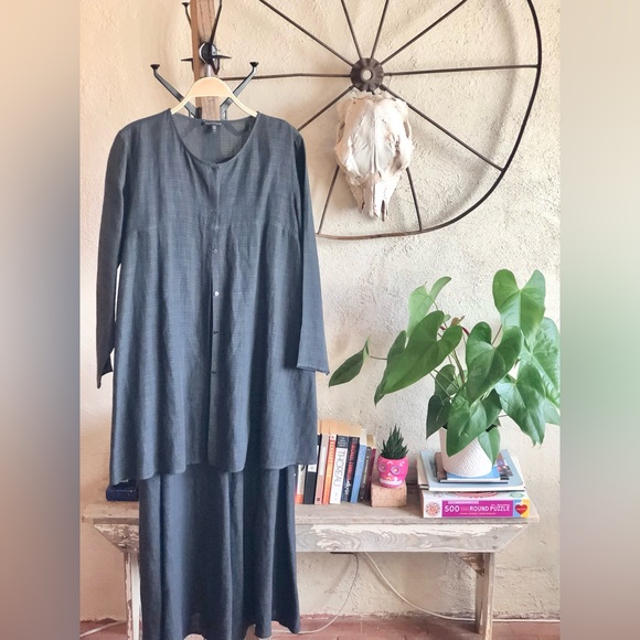 Eileen Fisher Dress & Top Linen Set - Picture 5 of 7